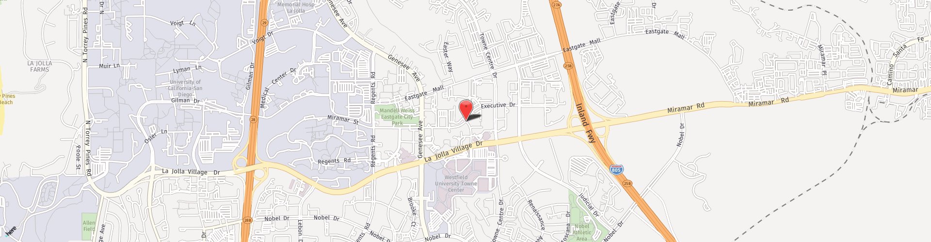 Location Map: 4510 Executive Drive San Diego, CA 92121