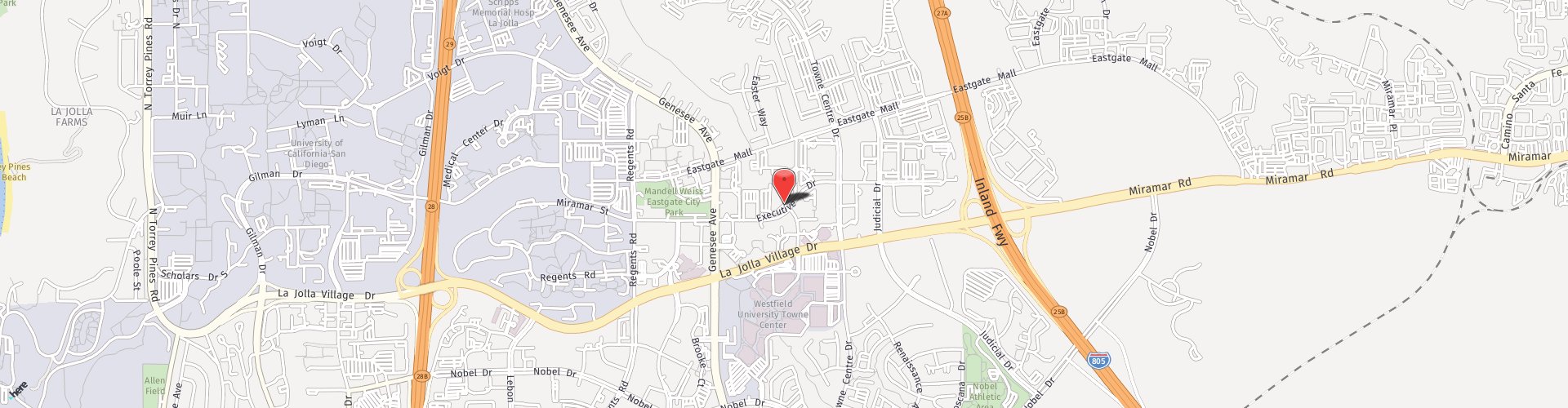 Location Map: 4510 Executive Drive San Diego, CA 92121