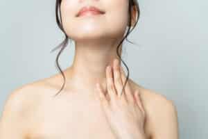Woman's slim, defined chin and jaw after Kybella treatments in La Jolla, CA